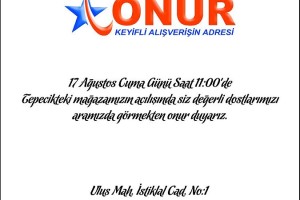 Onur Tepecik açılıyor