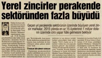 Yerel Zincirler Perakende Sektöründen Fazla Büyüdü.