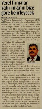 Yerel Firmalar Yatırımlarını Bize Göre Belirleyecek.