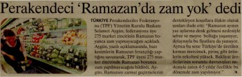 Perakendeci Ramazan’da Zam Yok Dedi