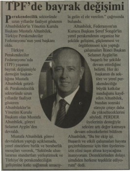 TPF’de başkanlık değişimi