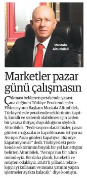 “Marketler Pazar günü çalışmasın”