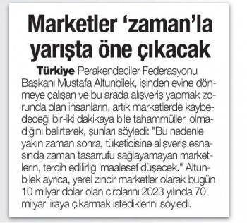 Marketler “zaman”la yarışta öne çıkacak