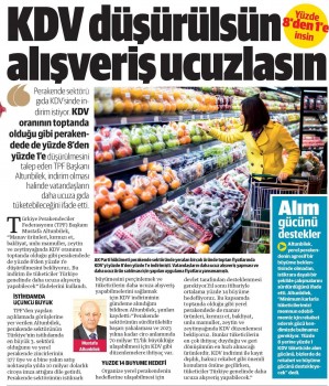 KDV düşürülsün alışveriş ucuzlasın