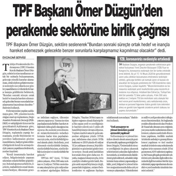 Perakende sektörüne birlik çağrısı