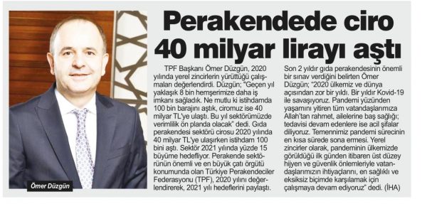 Perakendede ciro 40 milyar lirayı aştı