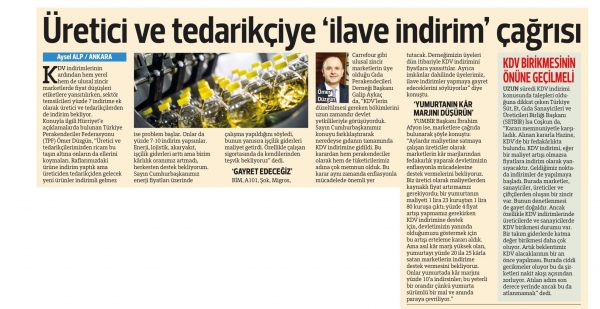 Üretici ve tedarikçiye indirim çağrısı