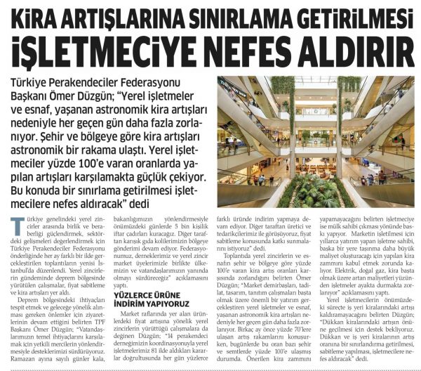 Kira artışlarına sınırlama getirilmesi