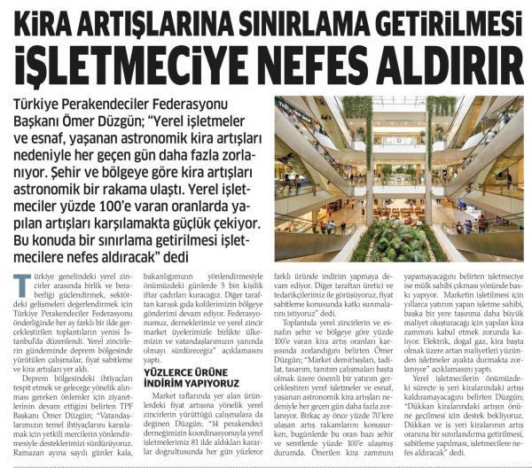 Kira artışlarına sınırlama getirilmesi