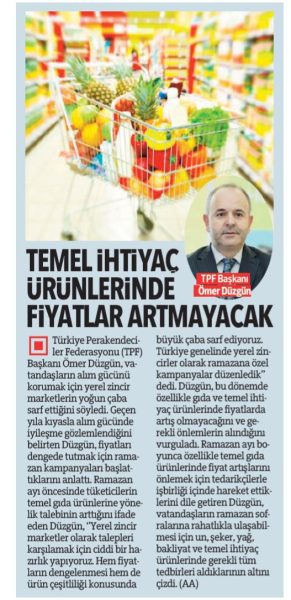 Fiyat Artmayacak
