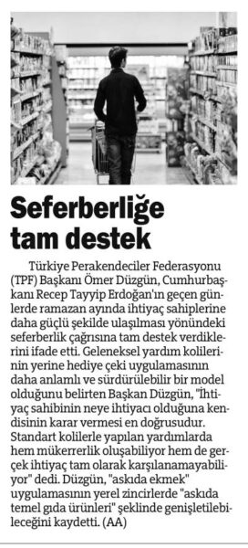 TPF’den seferberliğe tam destek