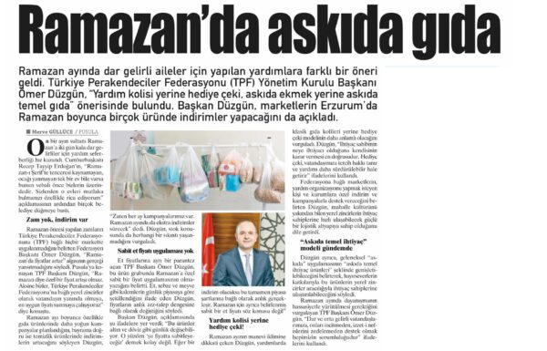 Ramazan’da askıda gıda