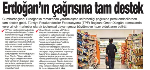 Erdoğan’ın çağrısına tam destek